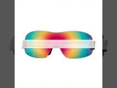 Horse Racing Anti Impact Skydiving Glasses UV400 Protection With Adjustable Strap
