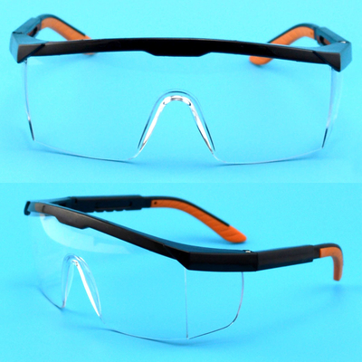 Anti-fog Eye Protective Glasses Scratch Resistant Clear Wraparound Lenses Safety Goggles and No-Slip Grips Adjustable Temples Lab Goggles